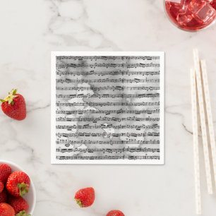 Servilleta De Papel Notas musicales acuarela