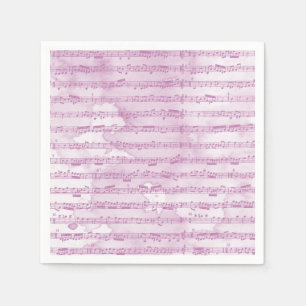 Servilleta De Papel Notas musicales acuarela
