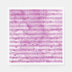 Servilleta De Papel Notas musicales acuarela