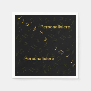 Servilleta De Papel notas musicales elegantes napolas de papel
