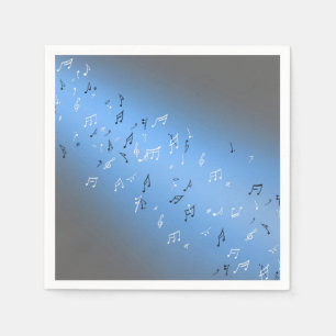 Servilleta De Papel Notas musicales luna azul 