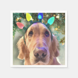 Servilleta De Papel Nova The Golden Retriever Dog Navidades