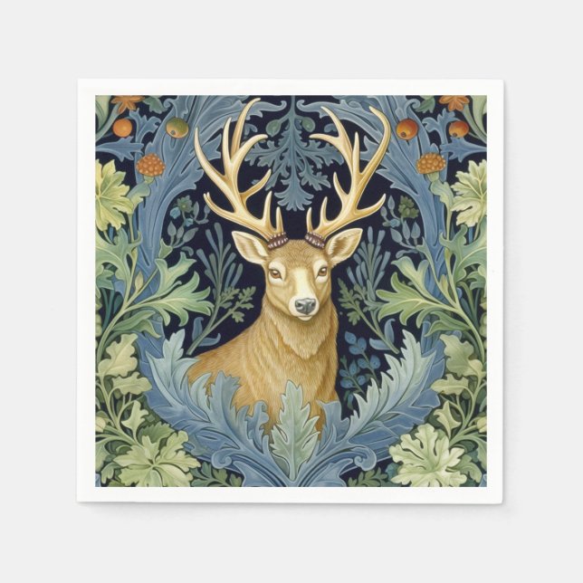 Servilleta De Papel Noveau de arte de venado (Anverso)