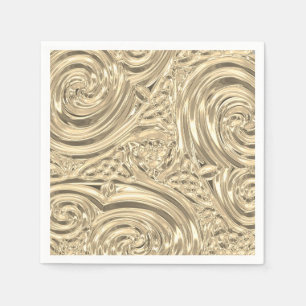 Servilleta De Papel Noveau de arte victoriano elegante de oro