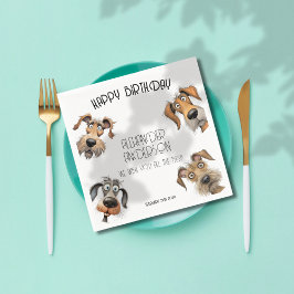 Servilleta De Papel Novedoso cumpleaños feliz de perro