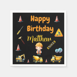Servilleta De Papel Novelas de cumpleaños para niños de camiones de co