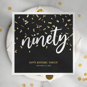 Servilleta De Papel Novena Fiesta de Cumpleaños del Oro Negro