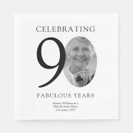 Servilleta De Papel Noventa años fabulosos cumpleaños 90