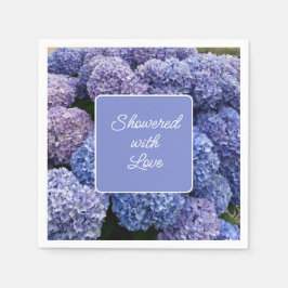 Servilleta De Papel Novia, Baby Shower Napkins Purple, Blue Hydrangea