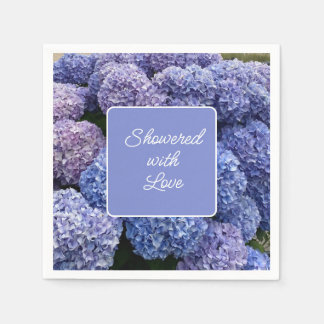 Servilleta De Papel Novia, Baby Shower Napkins Purple, Blue Hydrangea