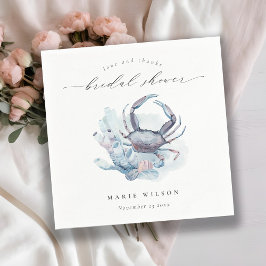 Servilleta De Papel Novia de coral de cangrejo submarino silenciado Du