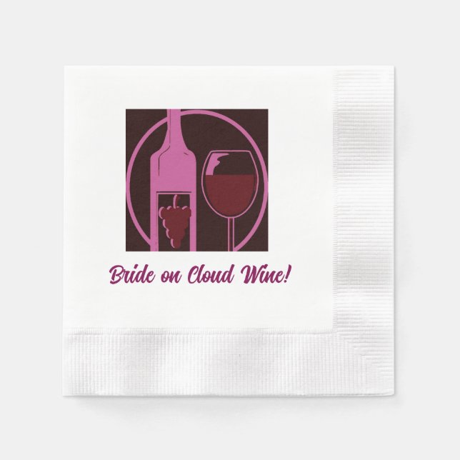 Servilleta De Papel Novia en Cloud Wine! (Anverso)