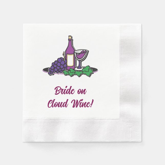 Servilleta De Papel Novia en Cloud Wine! (Anverso)