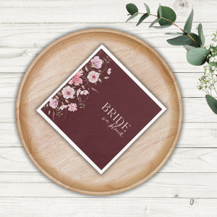 Servilleta De Papel Novia en Flor Novia en Flor Burgundy Bridal Shower