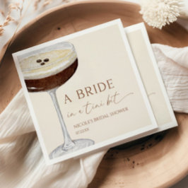 Servilleta De Papel Novia En Un Martini De Expreso Tini Bridal Shower
