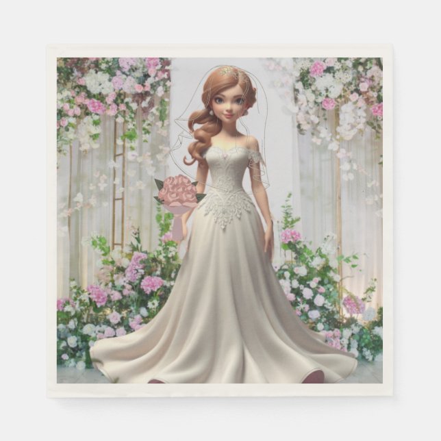 Servilleta De Papel Novia encantada (Anverso)