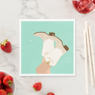 Servilleta De Papel Novia moderna Boots contra la moza