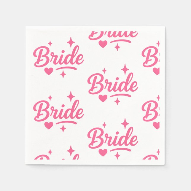 Servilleta De Papel Novia Neon Pink (Anverso)