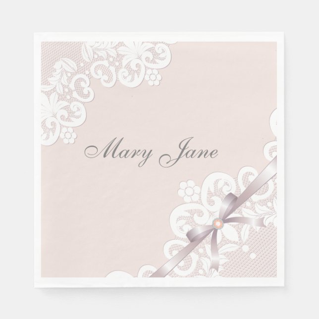 Servilleta De Papel Novia Personalizada  (Anverso)