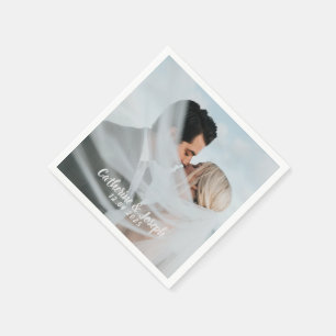 Servilleta De Papel Novia Romántica & Boda del Novio