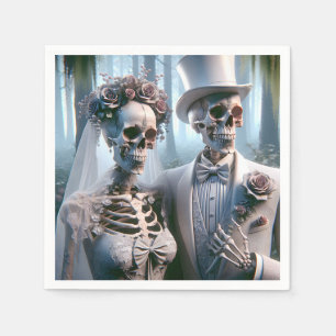 Servilleta De Papel Novia y Novio de Halloween