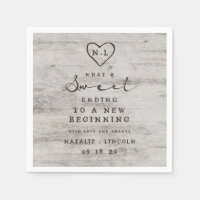 Novias talladas Rústica Birch Wood Sweet End