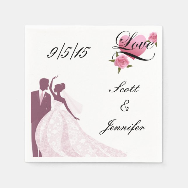 Servilleta De Papel Novias y toallas de Groom (Anverso)