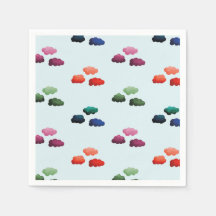 Nuages multicolores à l'aquarelle