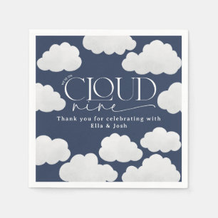 Servilleta De Papel Nube azul marino nueve duchas moderno