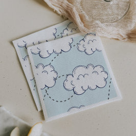Servilleta De Papel Nube Cumpleaños Avión Vuela el Tiempo