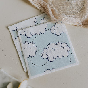 Servilleta De Papel Nube Cumpleaños Avión Vuela el Tiempo