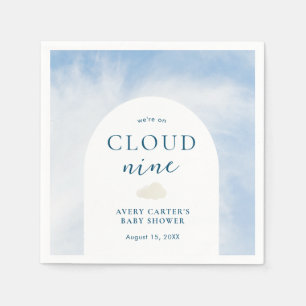 Servilleta De Papel Nube de agua azul 9 Baby Shower