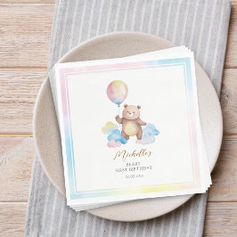 Servilleta De Papel Nube de globos de osito de peluche Cumpleaños muy