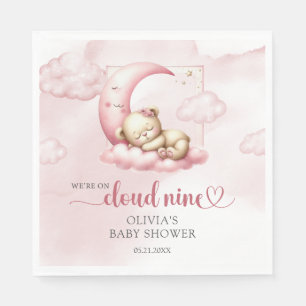 Servilleta De Papel Nube de oso de peluche nueve chicas rosados