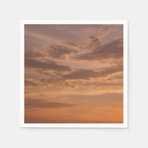 Servilleta De Papel Nubes al Atardecer II Pastel Abstracto Naturaleza