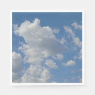 Servilleta De Papel Nubes blancas/grises y Napkin azul cielo