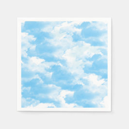 Servilleta De Papel Nubes de cielo azul