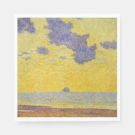 Servilleta De Papel Nubes grandes (cielo amarillo) (paisaje elegante)