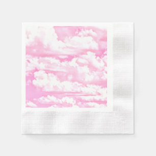 Servilleta De Papel Nubes rosadas festivas