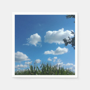 Servilleta De Papel Nubes Y Cielo Azul