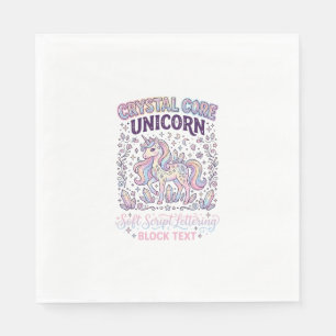 Servilleta De Papel Núcleo de Cristal de Unicornio Diseño de Vector Ad