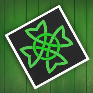 Servilleta De Papel Nudo céltico verde irlandés