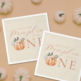 Servilleta De Papel Nuestra calabaza pequeña es un primer cumpleaños