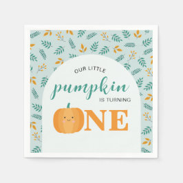 Servilleta De Papel Nuestra calabaza se vuelve un primer cumpleaños