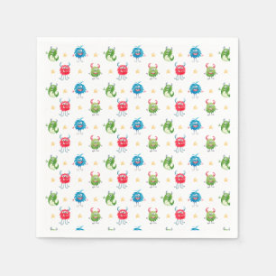 Servilleta De Papel Nuestra Fiesta de Cumpleaños del Pequeño Monstruo