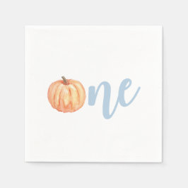 Servilleta De Papel Nuestra pequeña calabaza Uno azul pastel cumpleaño
