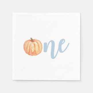 Servilleta De Papel Nuestra pequeña calabaza Uno azul pastel cumpleaño
