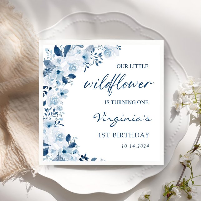 Servilleta De Papel Nuestra pequeña niña de flores silvestres Fiesta d (Subido por el creador)