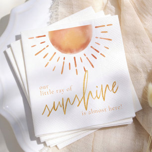 Servilleta De Papel Nuestra Pequeña Raza de Sol Shower de Bebé