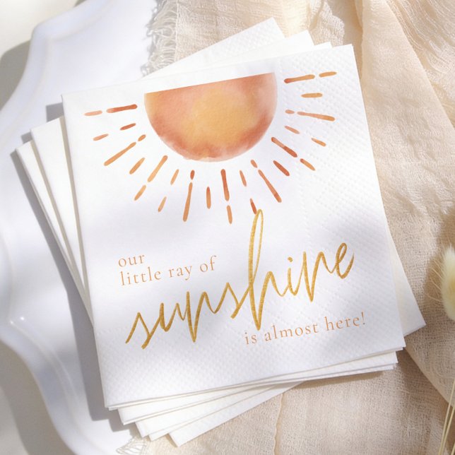 Servilleta De Papel Nuestra Pequeña Raza de Sol | Shower de Bebé (Subido por el creador)